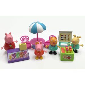 Peppa Pig Sweet Day Ice Cream Playset Candy Cat Mummy Action Figures Accessories